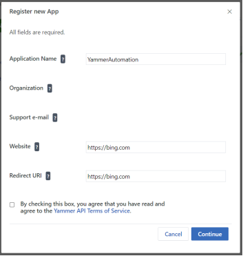 Microsoft 365 group connected Yammer group provisioning using Power Automate